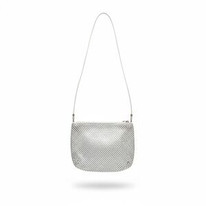 ✨ Whiting & Davis Mesh Crossbody Bag | Vintage Silver Tone Metal Mesh Purse |